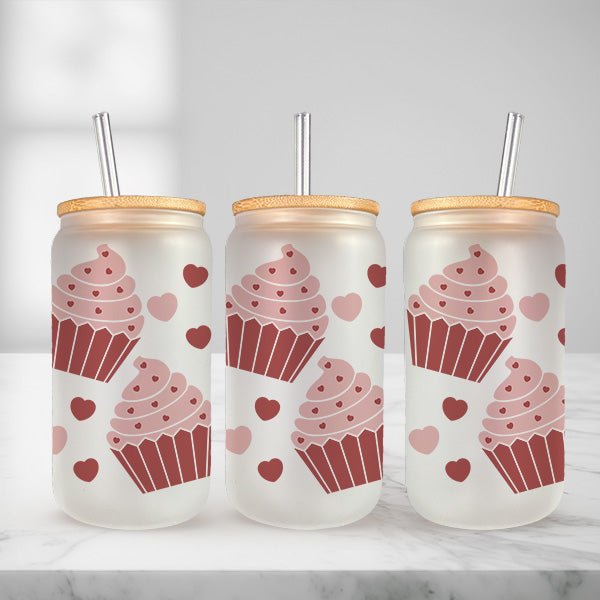 Valentines Day Glass Iced Coffee Tumblers in Multiple Designs - Gifts Are Blue