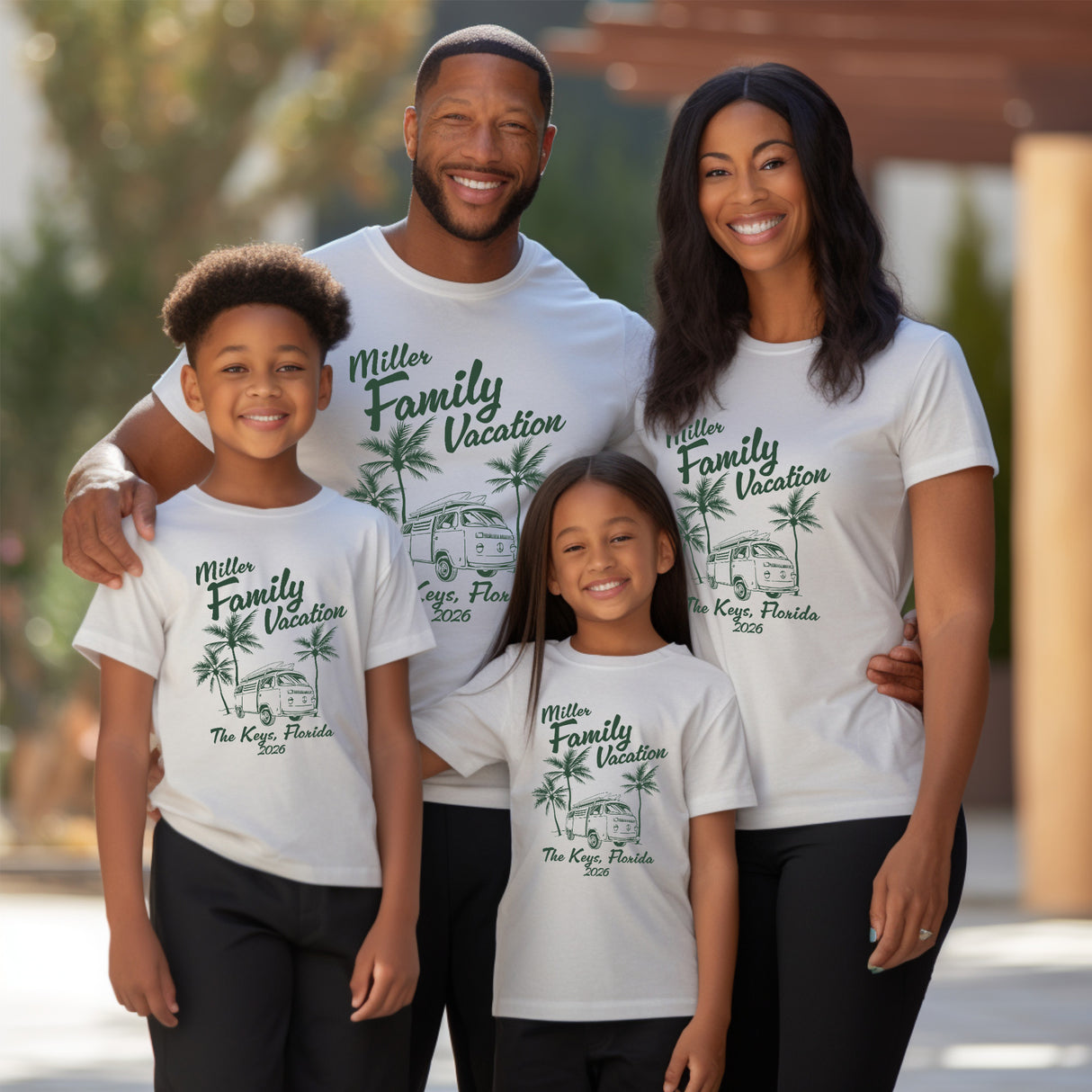 Family road trip shirts personalized with custom names, perfect for family vacations and road trips.
