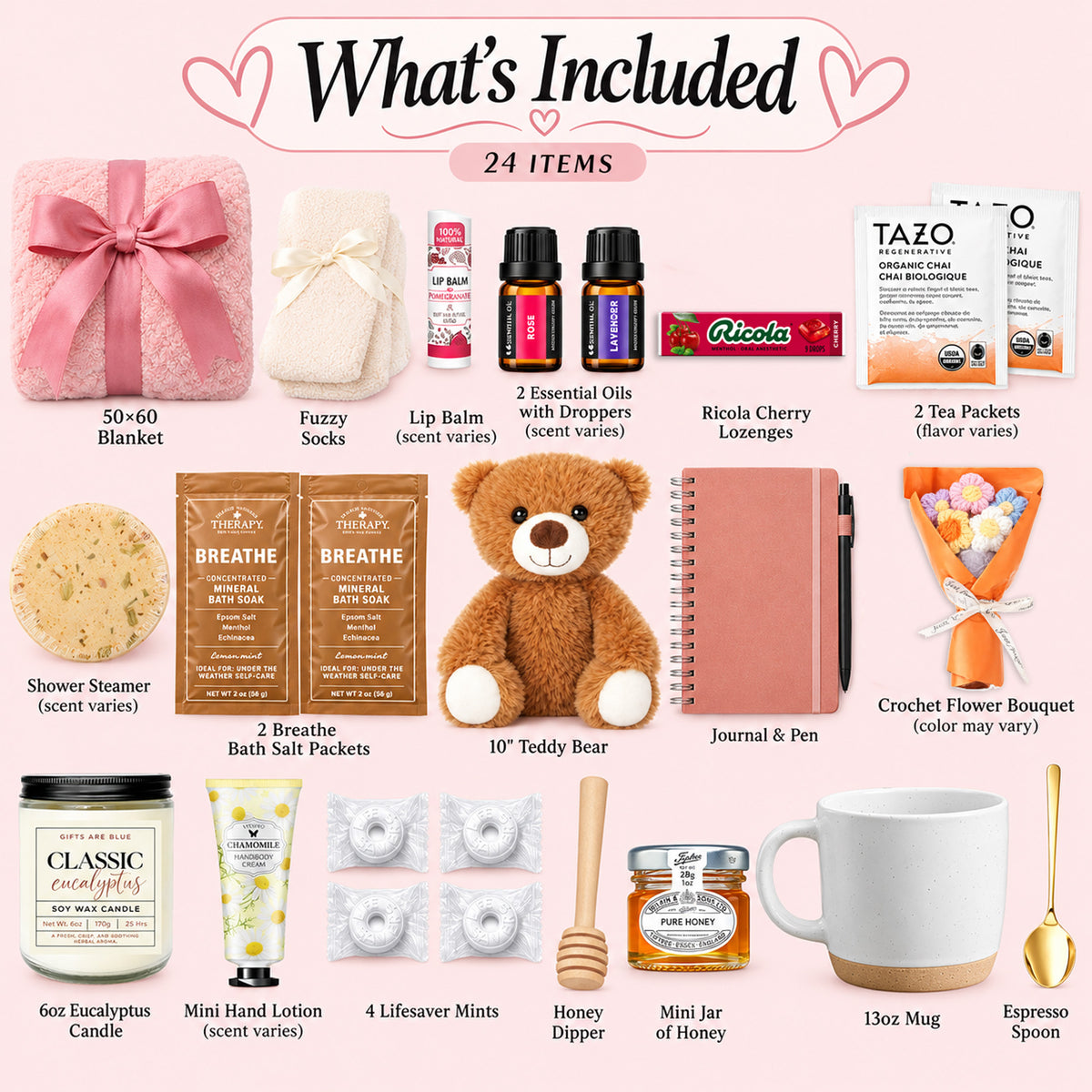 Bear Hugs & Cozy Recovery Get Well Basket for Her