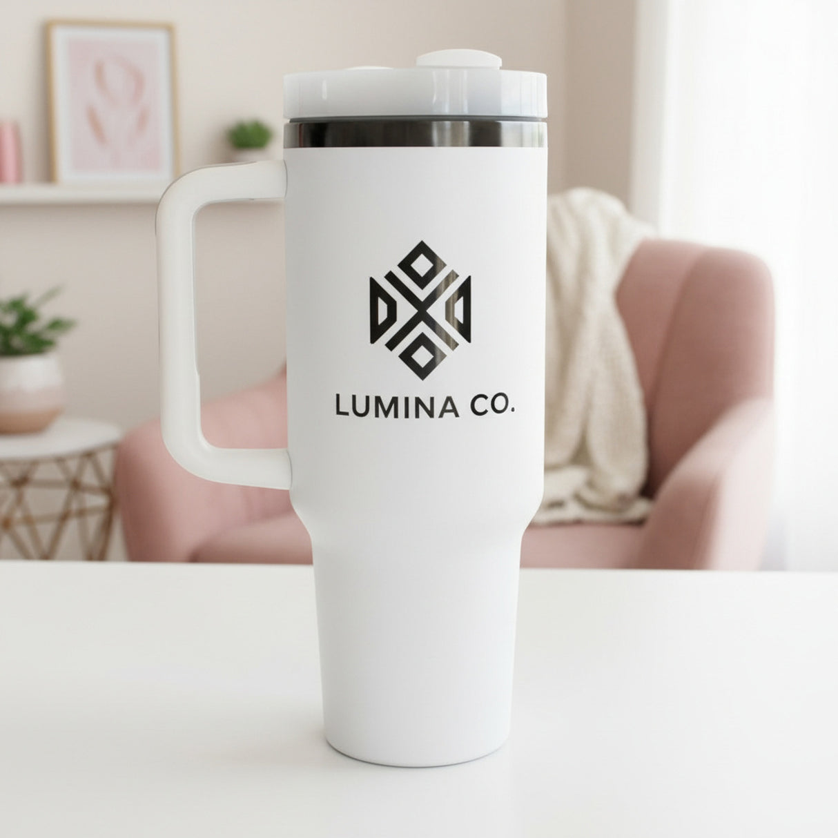 Custom 40oz Black Plated Business Logo Tumblers for Corporate and Small Businesses
