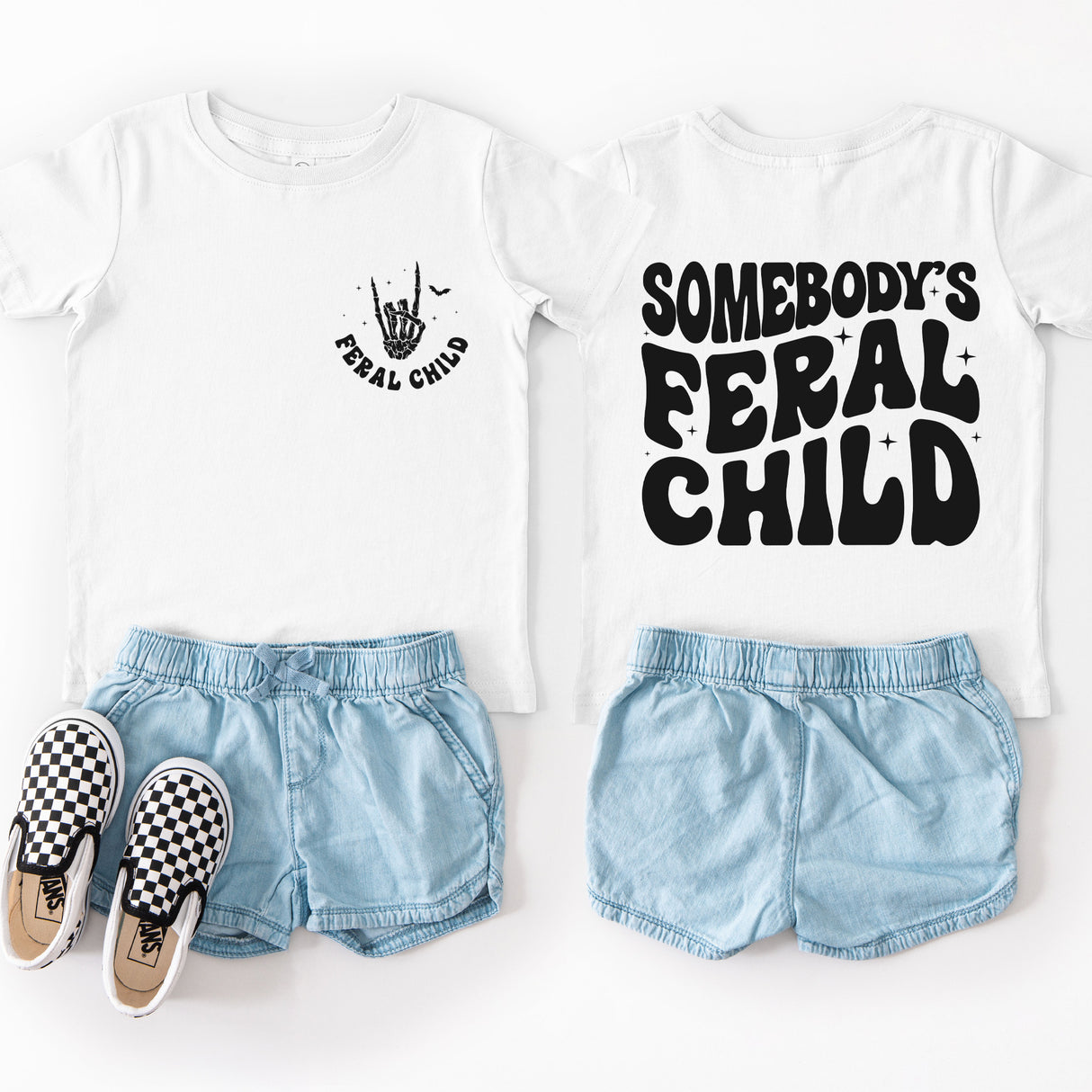 Somebody's Feral Child Shirt for Kids and Teens, Funny Halloween Shirts
