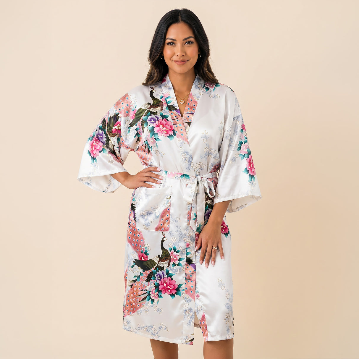 Medium Length Womens Robes - 2 to 18 - Floral Bride & Bridesmaid Robes