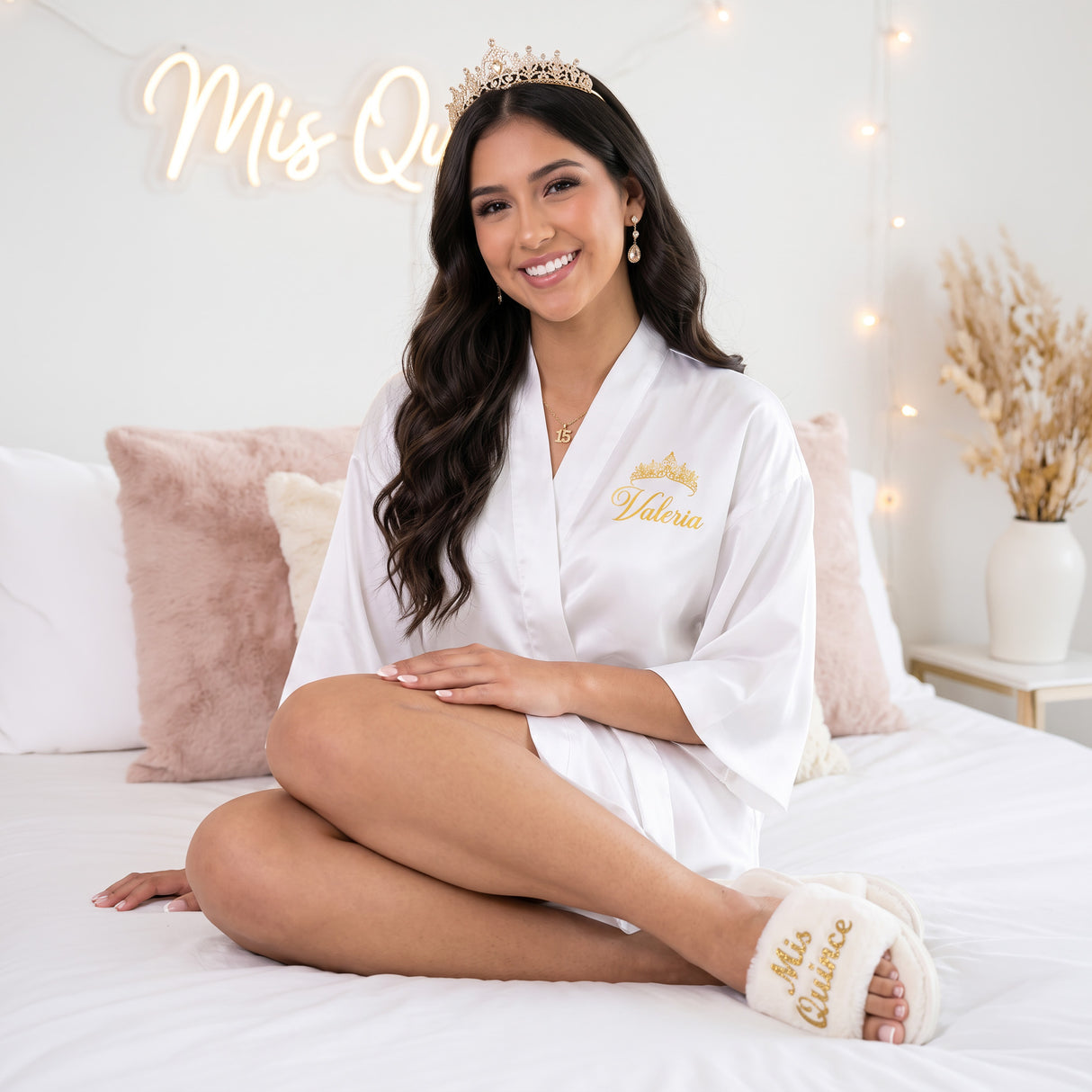 Classic Princess Quince Robe Personalized, Quinceanera Gift