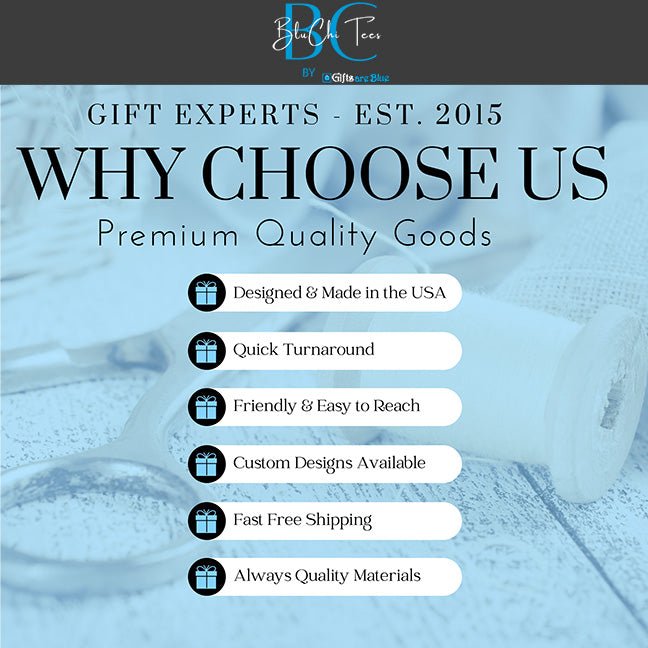 Custom Logo & Text T-Shirts Personalized for Business Teams & Families - Gifts Are Blue
