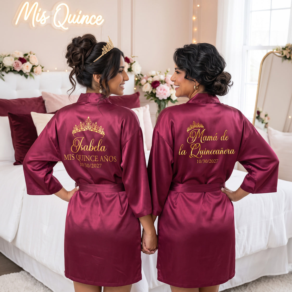 Classic Princess Quince Robe Personalized, Quinceanera Gift