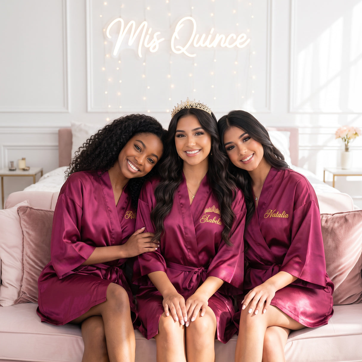 Classic Princess Quince Robe Personalized, Quinceanera Gift