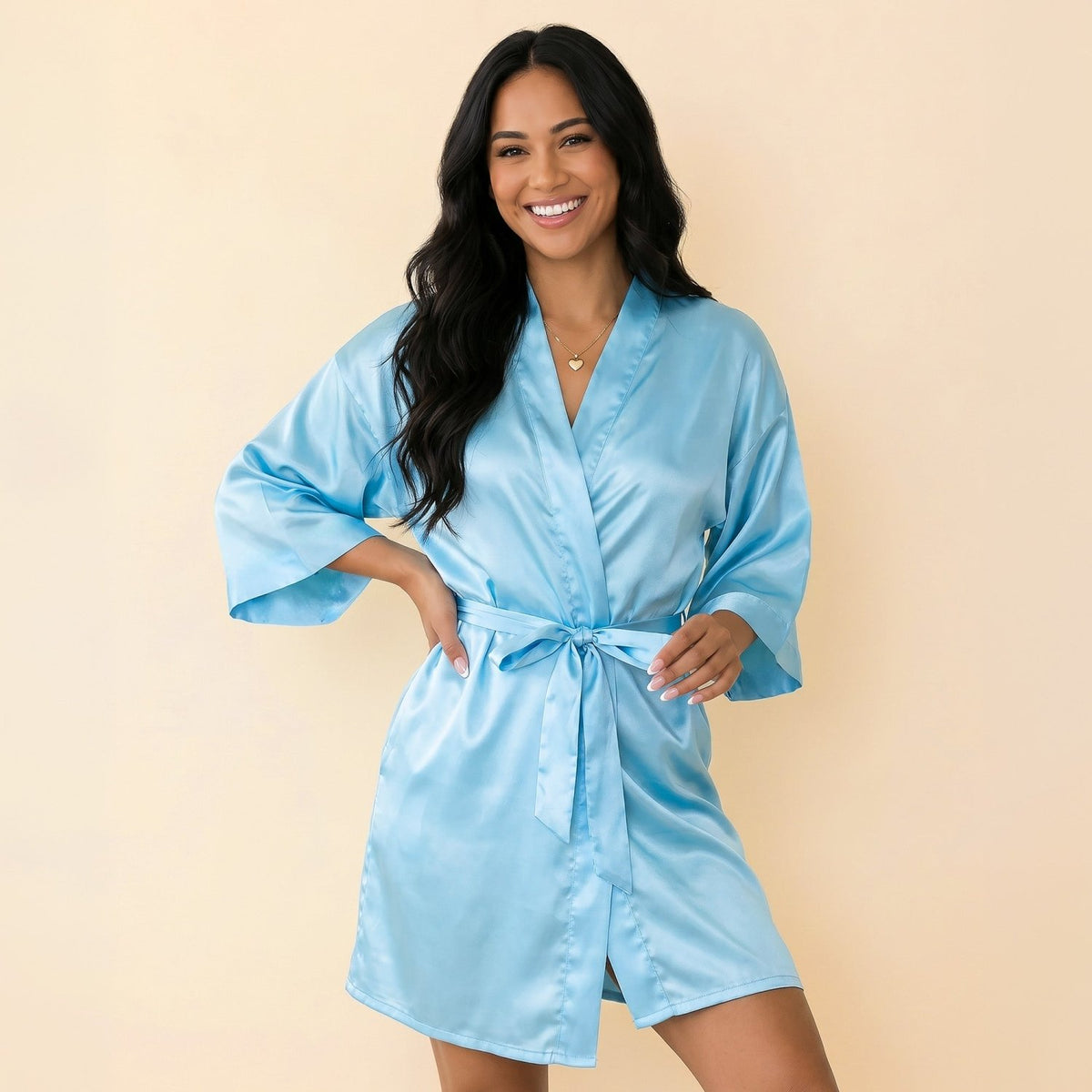 Womens Satin Robes, Sizes Small - 5XL - Gifts Are Blue