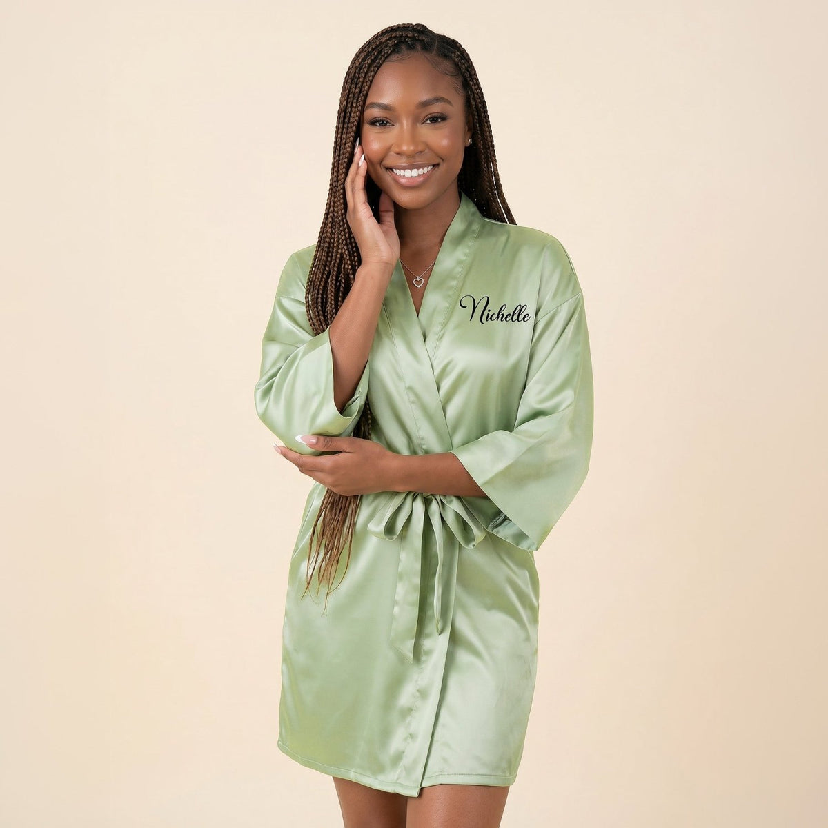Personalized Sage Green Robes for Women and Girls - Gifts Are Blue