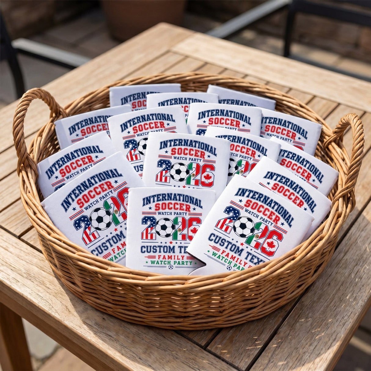 Bulk World Soccer Cup 2026 Watch Party Beverage Holders, Set of 1-50 - Gifts Are Blue