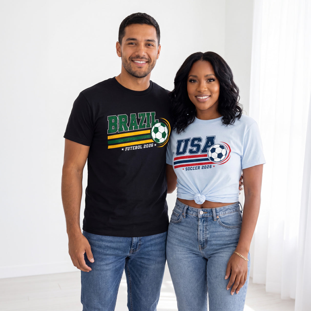 Retro Stripes Soccer Tournament 2026 Shirts for Women, Men & Kids