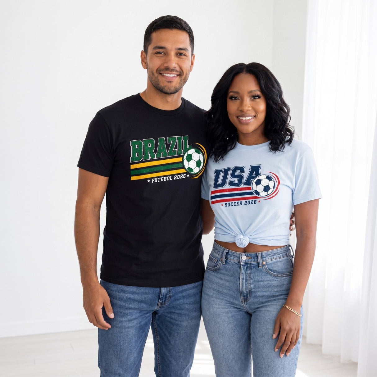 Retro Stripes Soccer Tournament 2026 Shirts for Women, Men & Kids - Gifts Are Blue