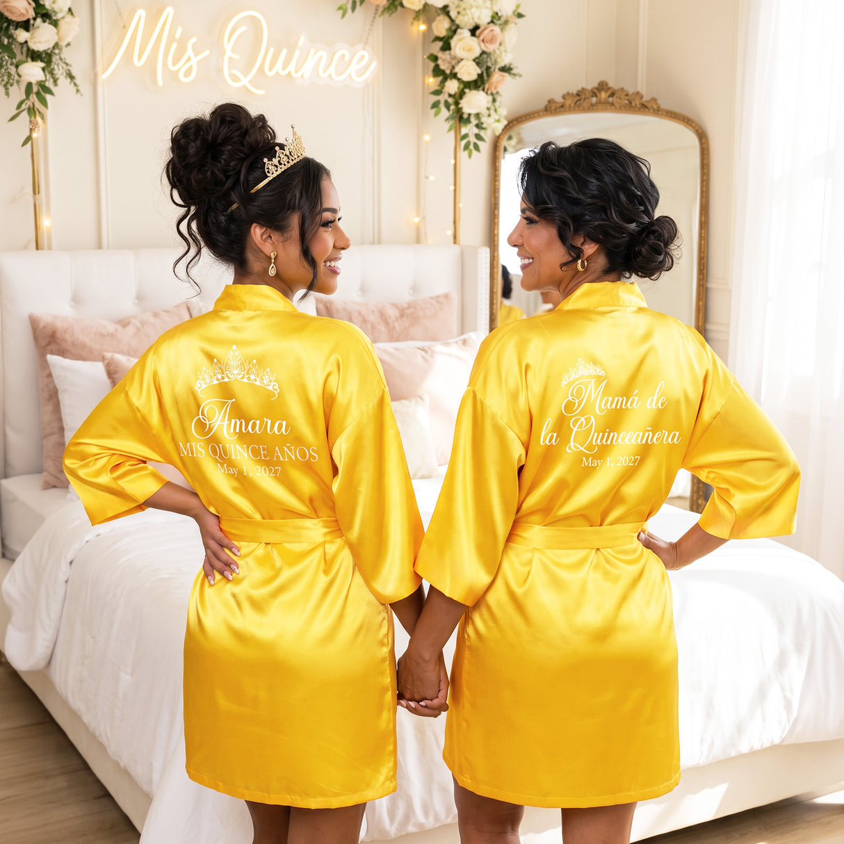 Classic Princess Quince Robe Personalized, Quinceanera Gift