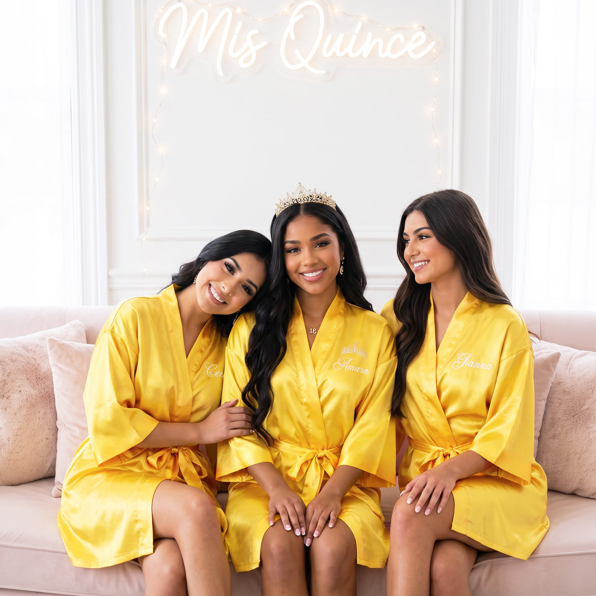 Classic Princess Quince Robe Personalized, Quinceanera Gift