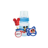 Disney Baby Boy Mickey Mouse Bottle 3 Piece Gift Set with Pacifier and Rattle