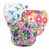 3 pack resuable swim diaper butterfly owls flowers