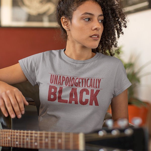 You can customize our Unapologetically Black shirt by choosing your print color. Select from variou shirt styles that are available in XS to 6XL sizes.