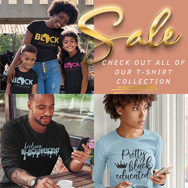 Gifts Are Blue T-Shirt Collection for Black History Month and Black Empowerment. Features a variety of shirt designs for youths, women and men that promotes Black pride and self love.