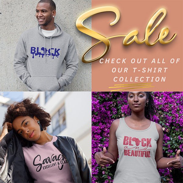 Gifts Are Blue T-Shirt Collection for Black History Month and Black Empowerment. Features a variety of shirt designs for youths, women and men that promotes Black pride and self love.