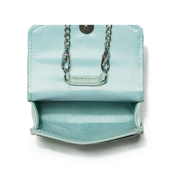 Guess Womens Blaire Chain Card Case, Crossbody Bag, Womens Crossbody Bag - Mint Blue Inside