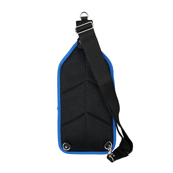 Blue Cordura Men Sling Pack, Mens Sling Pack, Back To School Backpacks, College Student Backpacks - Mens Blue Cordura Back View