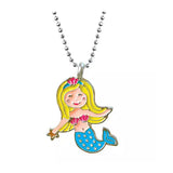 Children's Pendant Necklace with a Keepsake Box, Girls Neckalce - Mermaid