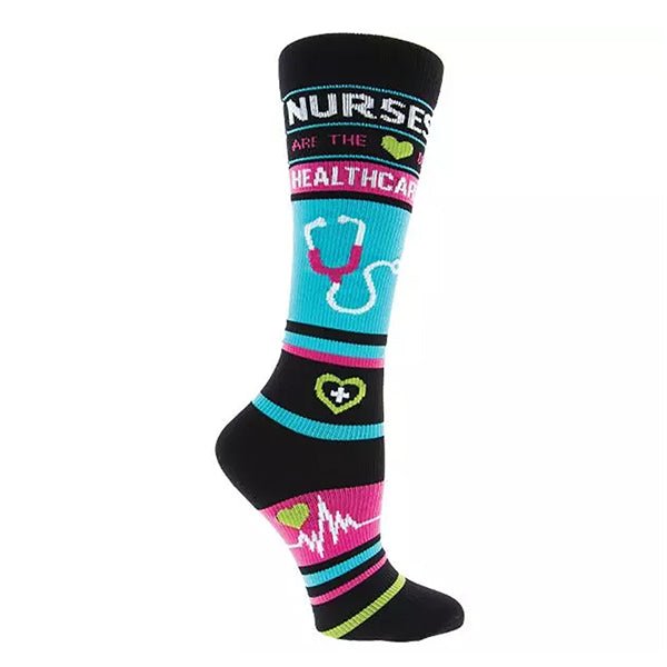 Fashion Compression Healthcare Socks For Nurses by Think Medical - Gifts Are Blue