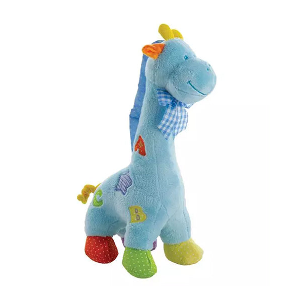 Happy Giraffle Rattle Assorted Blue Pink Yellow, Baby and Toddler Rattle; Blue