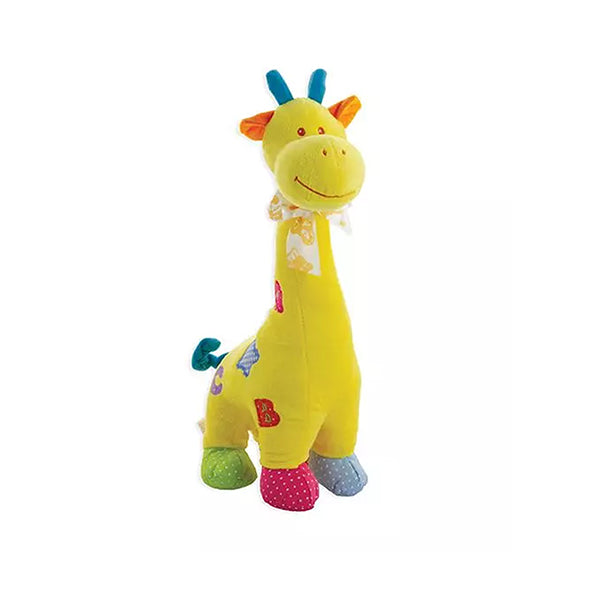 Happy Giraffle Rattle Assorted Blue Pink Yellow, Baby and Toddler Rattle; Yellow
