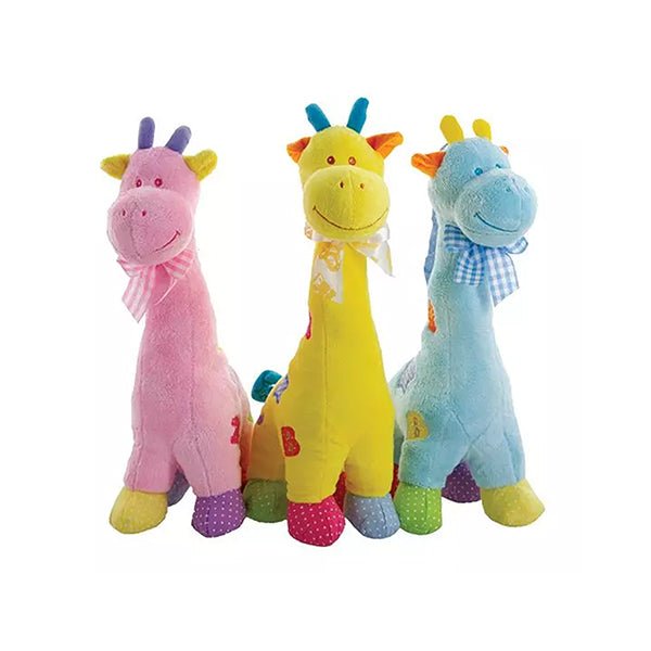 Happy Giraffle Rattle Assorted Blue Pink Yellow, Baby and Toddler Rattle; all SKUs