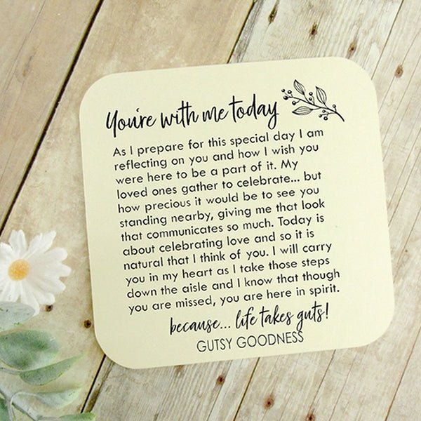 Missing-you-as-I-walk-down-the-aisle-wedding-bouquet-memory-Blue-pearl-card, Wedding Charms; all SKUs
