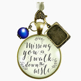 Missing You As I Walk Down the Aisle Charms By Gutsy Goodness, Wedding Keychains