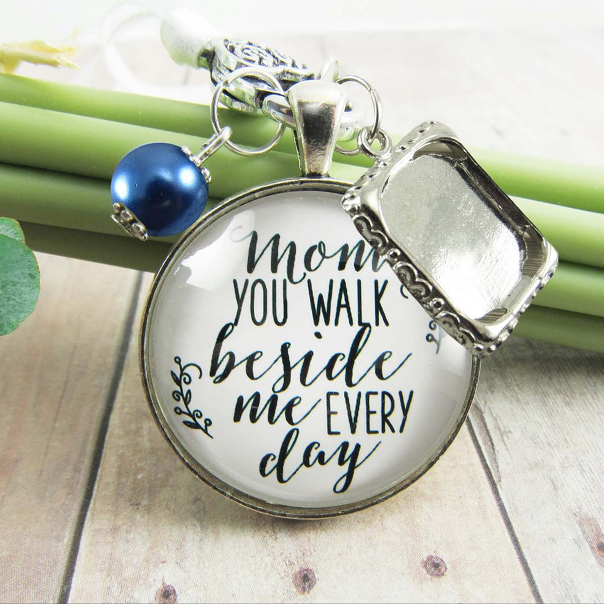 Missing You As I Walk Down the Aisle Charms Wedding Keychains - Gifts Are Blue