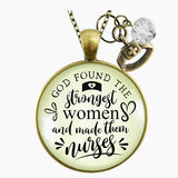God Made The Strongest Women Nurses Necklace
