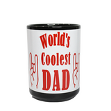World's Coolest Dad Coffee Mug, Father's Day Holiday Birthday Novelty Mug