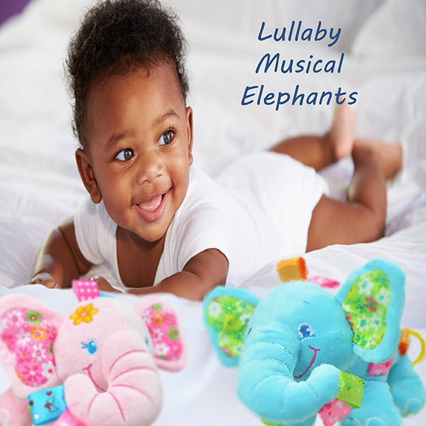 Cute Plush Lullaby Musical Elephant Toy for Baby Gifts Are Blue