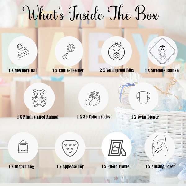Baby Girl Gift Box, Ready to Gift Baby Set, 12 Items; What's Inside The Box
