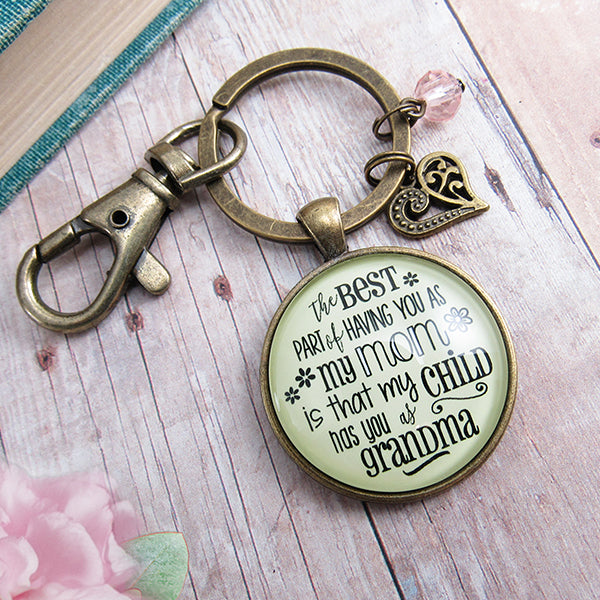 Pregnancy Reveal; Grandma Keychain; Keepsake Keychain; Gutsy Goodness Keychains; Alt 2