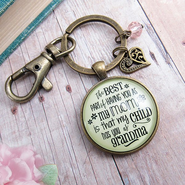 Pregnancy Reveal; Grandma Keychain; Keepsake Keychain; Gutsy Goodness Keychains; Alt 2