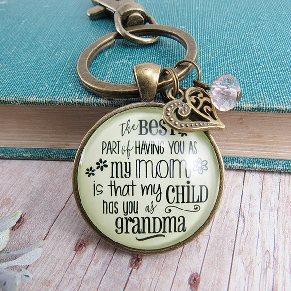 Best Mom Keychains; Promoted to Grandma Keychain; Pregnancy Reveal; Grandma Keychain; Keepsake Keychain