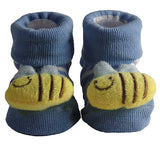 Cute Infant Baby Cotton Socks Shoes, 0 to 6 Months - Gifts Are Blue - 3