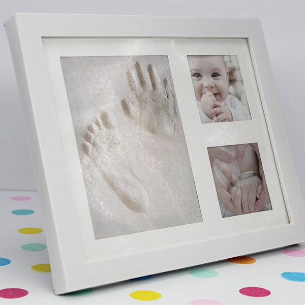 Baby Unisex Gift Box, Baby Shower Baby Unisex Gift Set, 12 Items; Baby Photo Frame with Clay Molding