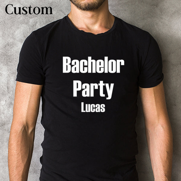 Bachelor Party Groom and Groomsmen T-Shirts, Crewneck, Bachelor Party Shirts, Groomens Shirts, Groomsmen Tees - Custom Black Tshirt