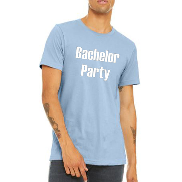 Bachelor Party Groom And Groomsmen T Shirts Crewneck Bachelor Party Shirts, Groomens Shirts, Groomsmen Tees - Bachelor Party Light-Blue-T-Shirt_Sm