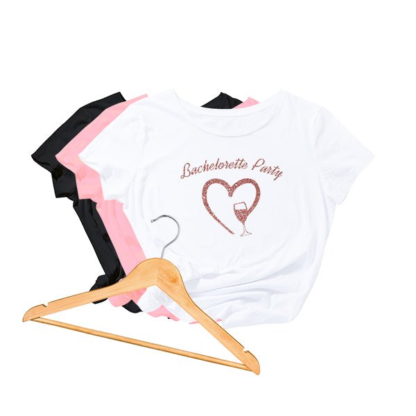 Personalized Bachelorette Party TShirts for Bride and Bridesmaids Set Of 4 TShirts - Gifts Are Blue