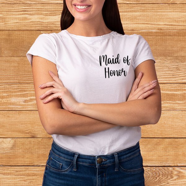 Basic Bride and Bridesmaids Bachelorette Party T-Shirts, Crewneck, Bridesmaid Shirts, Bridemaids Tees, Bachelorette Party Shirts - Maid of Honor Tshirt