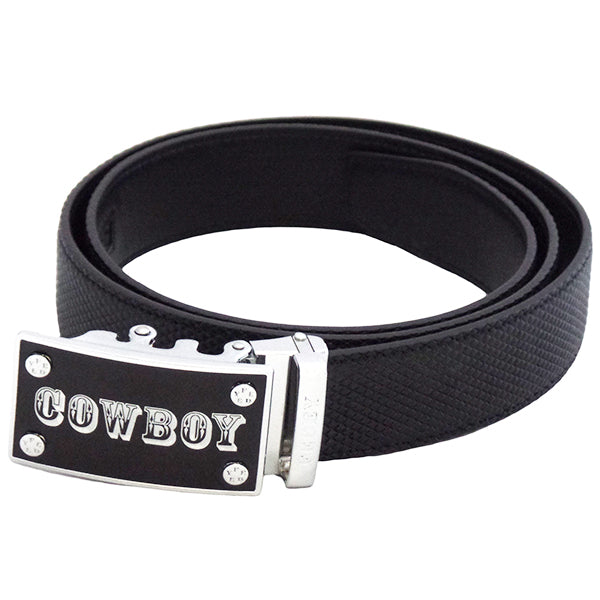 FEDEY Mens Ratchet Belt, Cowboy, Classic, Altview, Black/Silver