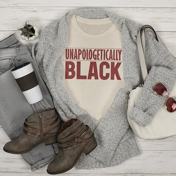 Unapologetically Black tshirt is a great Black Empowerment Shirt. Perfect Black History Month Shirt or Melanin Shirt. This design can be placed on a hoodie, sweatshirt, long sleeve tee, tank top, crop top and more.