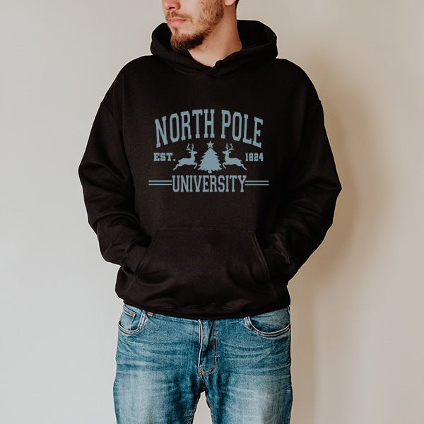 Holiday sweatshirt for men that is not too loud on Holiday cheer. Perfect for all ages. Gender neutral sies. all SKUs