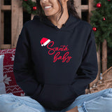 Black Santa Baby Hoodie for Christmas wear.  Cute apparel for women.  all SKUs