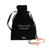 Will you be my bridesmaid proposal gift from bride for wedding - Black Jewelry Pouch